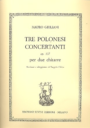 3 polonesi concertanti op.137 per 2 chitarre partitura