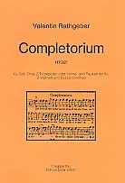 COMPLETORIUM FUER SOLI, CHOR UND ORCHESTER CHORPARTITUR