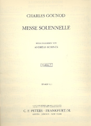 Messe solennelle G-Dur (Ccilien-Messe) fr Soli, gem Chor und Orchester Violine 1