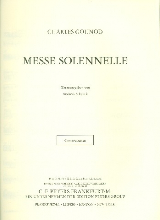 Messe solennelle G-Dur (Ccilien-Messe) fr Soli, gem Chor und Orchester Kontrabass