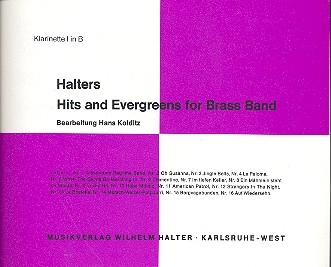 Halters Hits and Evergreens Band 1 fr Blasorchester Klarinette 1