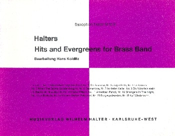 Halters Hits and Evergreens Band 1 fr Blasorchester Tenorsaxophon 4 (=4.Sax-Stimme)