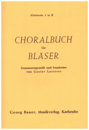 Choralbuch fr Blser Klarinette 1