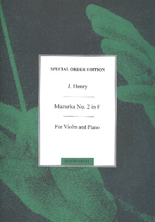 Mazurka no.2 for violin and piano Verlagskopie