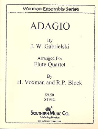 Adagio for flute quartet score and parts