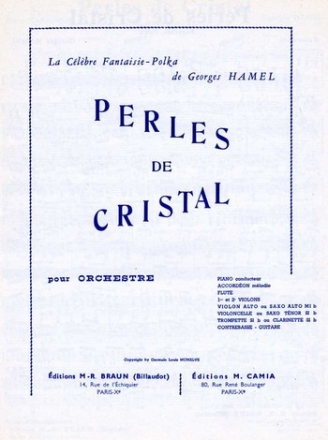 PERLES DE CRISTAL FANTAISIE- POLKA POUR QUATUOR DE SAXOPHONES