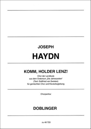 Komm holder Lenz fr gem Chor und Klavier Chorpartitur