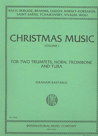 Christmas Music vol.1 for 2 trumpets, horn, trombone and tuba score and parts