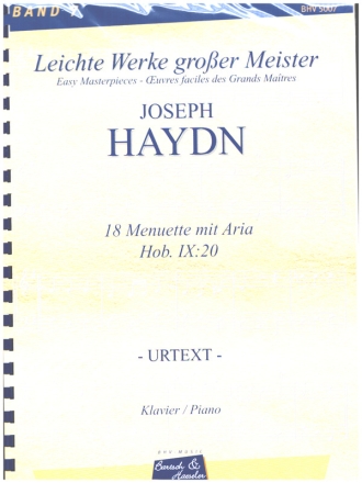 18 Menuette mit Aria Hob.IX:20 fr Klavier