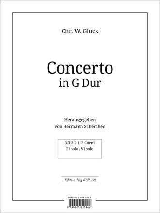 Concerto G-Dur fr Flte und Orchester stimmenset (Harmonie und 3-3-2-2-1)