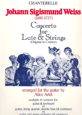 Concerto d minor for lute and strings score and parts (+keyboard part)