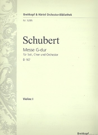 Messe G-Dur Nr.2 D167 fr Chor und Orchester Violine 1