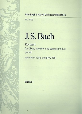 Konzert g-Moll fr Oboe, Streicher und Bc Violine 1