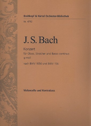 Konzert g-Moll fr Oboe, Streicher und Bc Violoncello / Kontrabass