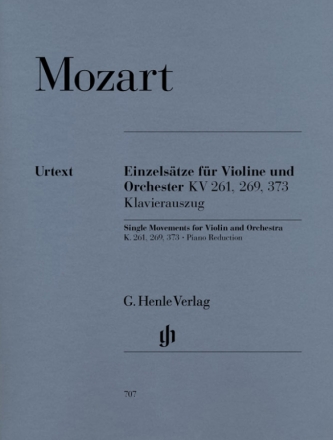 Einzelstze fr Violine und Orchester fr Violine und Klavier