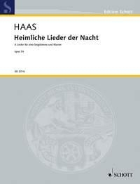 Heimliche Lieder der Nacht op. 54 fr mittlere Singstimme und Klavier