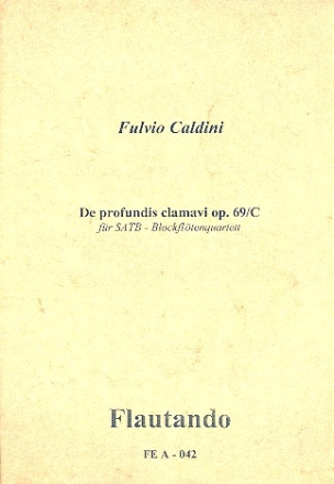 De profundis clamavi op.69c fr 4 Blockflten (SATB) Partitur und Stimmen