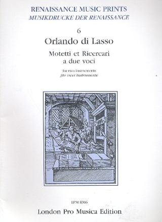 Motetti et ricercari a 2 voci fr 2 Melodieinstrumente (SA) Spielpartitur