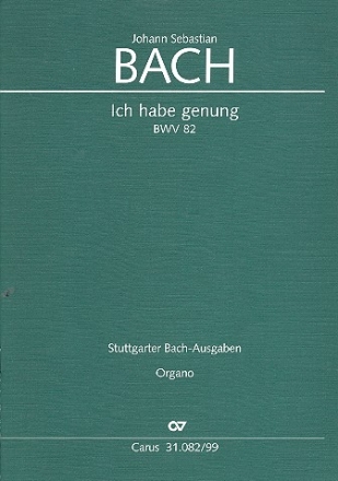 Ich habe genung (e-Moll) Kantate Nr.82 BWV82 Orgel