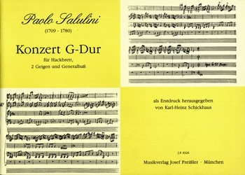 Konzert G-Dur fr Hackbrett, 2 Violinen und Bc Partitur und Stimmen