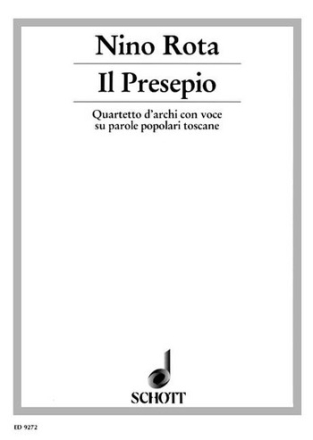 Il Presepio fr Frauenstimme und Streichquartett Partitur und Stimmen