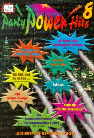 Party Power Hits 8 (mit 1. und 2. B-Stimme) fr Keyboard, Klavier, Akkordeon