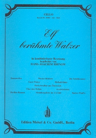 11 berhmte Walzer fr Orchester in kombinierbarer Besetzung Violoncello