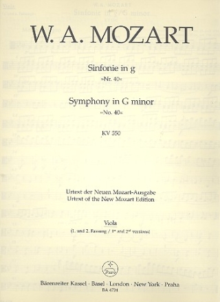 Sinfonie g-Moll Nr.40 KV550 fr Orchester (1. und 2. Fassung) Viola