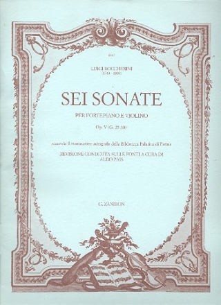 6 sonate op.5 G25-30 per violino e pianoforte