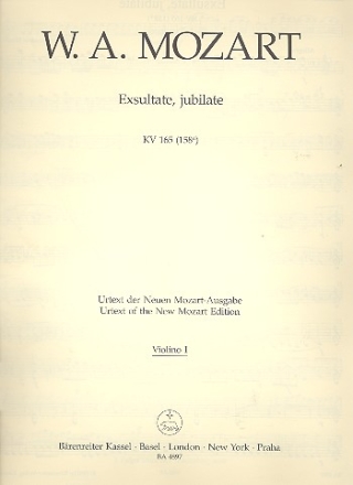 Exsultate jubilate KV165 fr Sopran und Orchester Violine 1