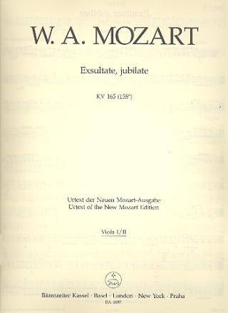 Exsultate jubilate KV165 fr Sopran und Orchester Viola 1/2