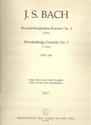 Brandenburgisches Konzert G-Dur Nr.3 BWV1048 Viola 1