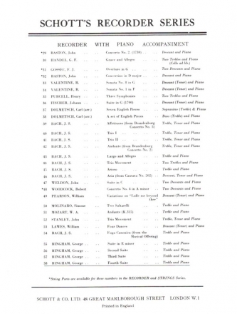 Suite no.4 for treble recorder and piano