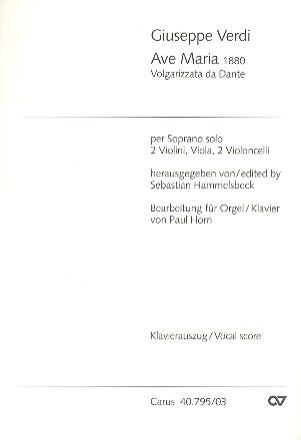 Ave Maria fr Sopran, 2 Violinen, Viola und 2 Violoncelli fr Sopran und Klavier