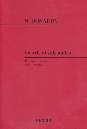 36 arie di stile antico vol.1 12 arie per canto e pianoforte