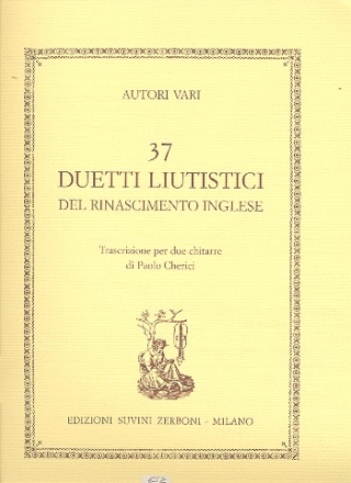 37 duetti liutistici del rinascimento inglese per 2 chitarre