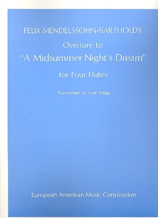 Overture to a Midsummer Night's Dream for 4 flutes parts