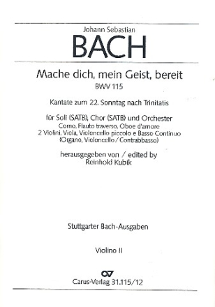 Mache dich mein Geist bereit Kantate Nr.115 BWV115 Violine 2