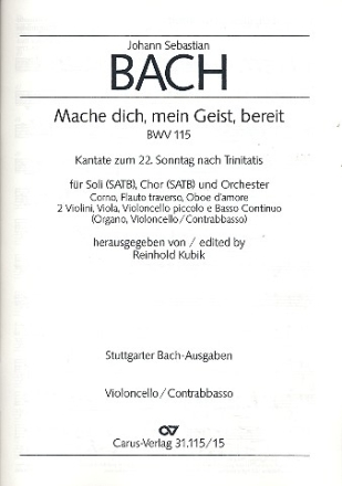 Mache dich mein Geist bereit Kantate Nr.115 BWV115 Violoncello/Bass