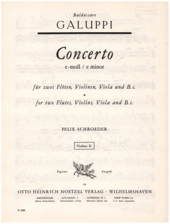 Concerto e-Moll fr 2 Flten und Streichorchester, Violine 2