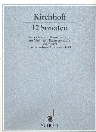 12 Sonaten Band 1 (Nr.1-6) fr Violine und Bc