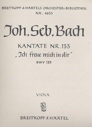 Ich freue mich in dir Kantate Nr.133 BWV133 Viola