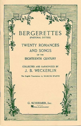 Bergerettes 20 romances and songs of the 18th century for voice and piano (fr/en)