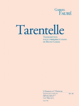 Tarentelle pour 2 violons et piano partition et parties