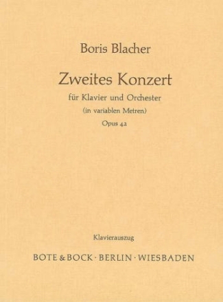 Konzert Nr.2 op.42 fr Klavier und Orchester Ausgabe fr 2 Klaviere