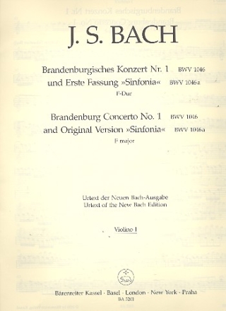 Brandenburgisches Konzert Nr.1 BWV1046 fr Orchester Violine 1