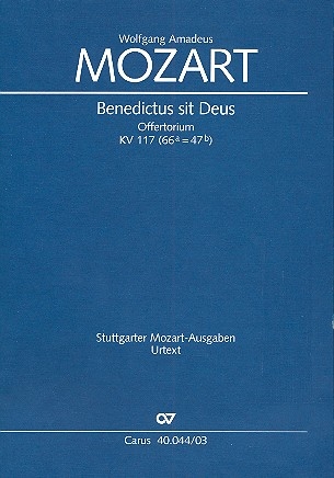 Benedictus sit Deus KV117 fr Sopran, gem Chor, Orchester und Orgel Klavierauszug