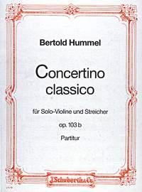 Concertino classico D-Dur op. 103b fr Violine und Streicher Partitur