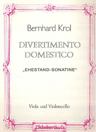 Divertimento domestico op.111 Fr Viola und Violoncello,  Spielpartitur