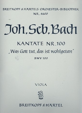 Was Gott tut das ist wohlgetan Kantate Nr.100 BWV100 Viola